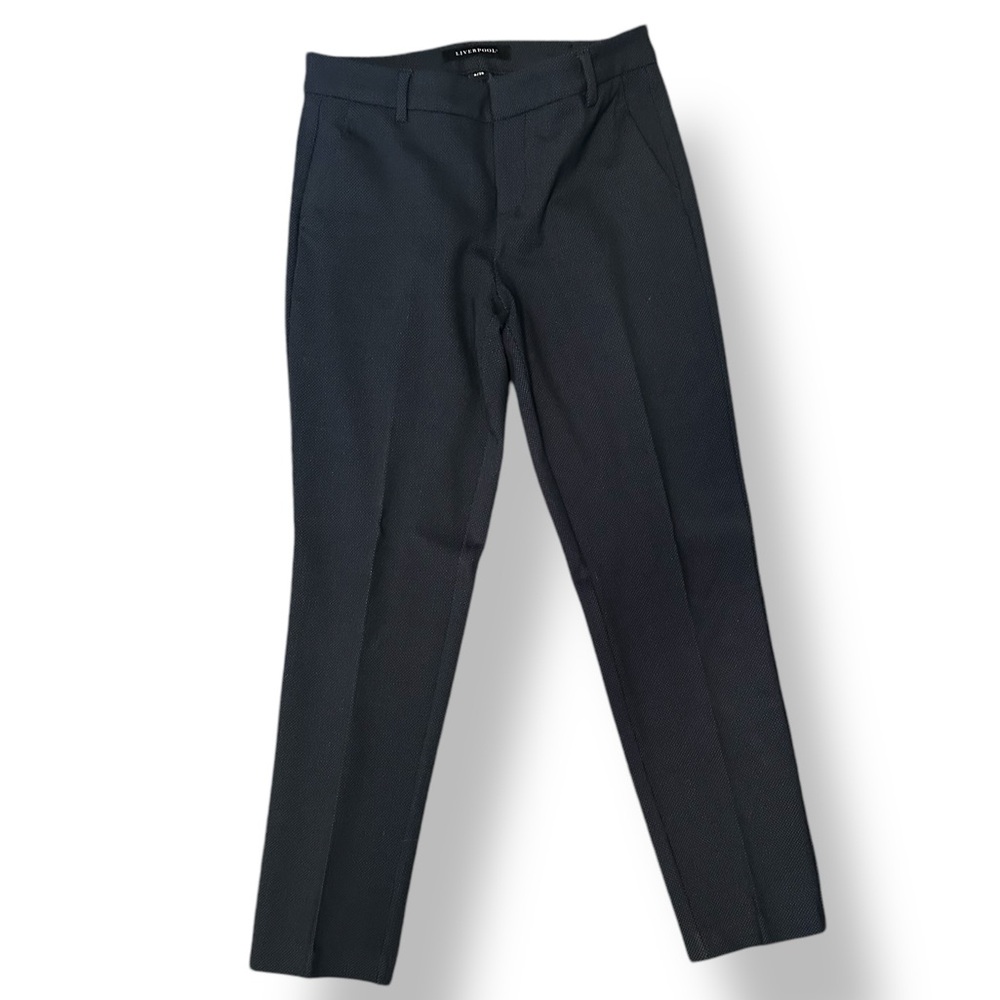 Liverpool Trousers Navy with White Pattern Size 6 EUC